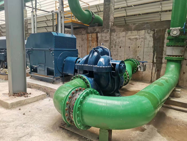 福州某新型材料公司设备冷却单级双吸中开式循环泵